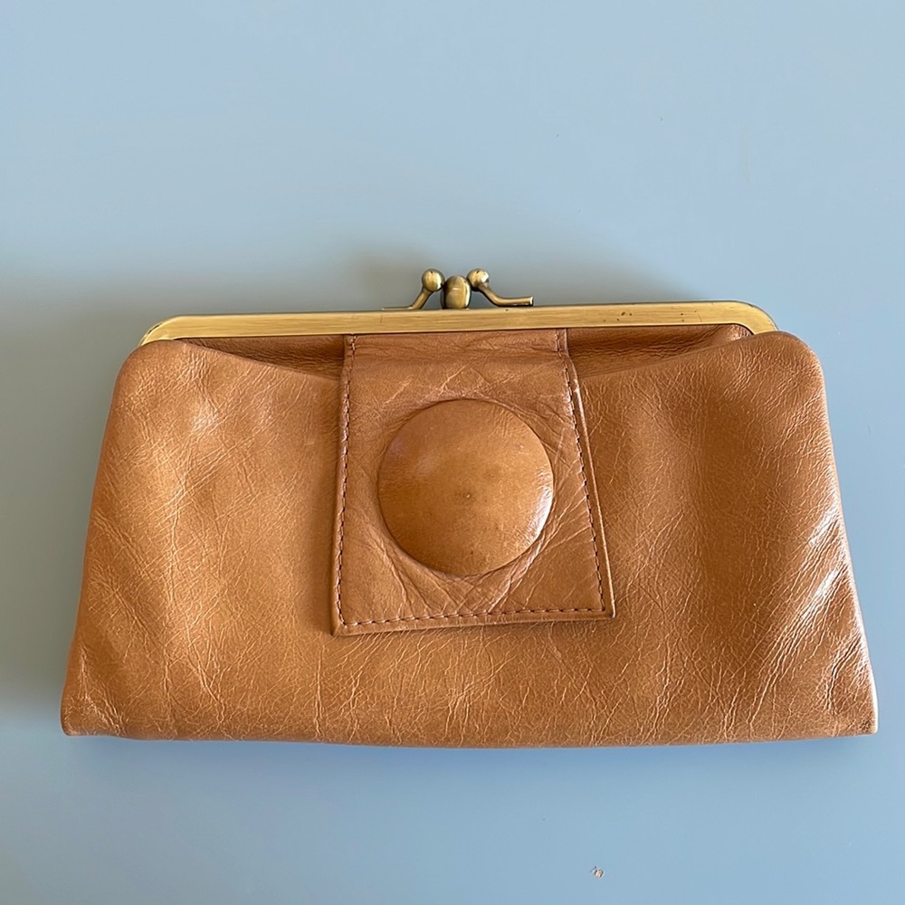 Hobo wallet. Vintage.  Brown leather.